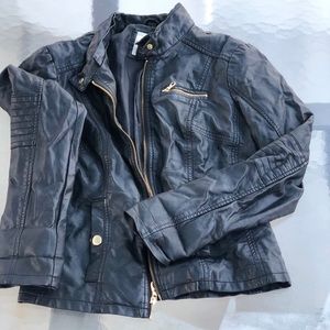 Black Leather Guess Jacket